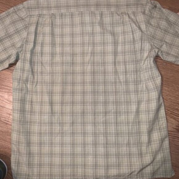 Columbia Mens Green Plaid Short Sleeve Button Down Large Outdoors Casual - Picture 7 of 7